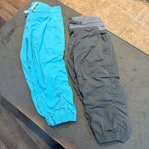 Lululemon IVIVVA Girls size 12 Dance Studio-style Capri Joggers - 2 pair